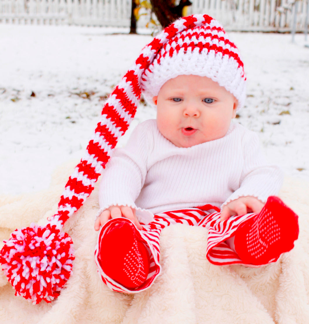 Crochet Christmas Pixie Hat